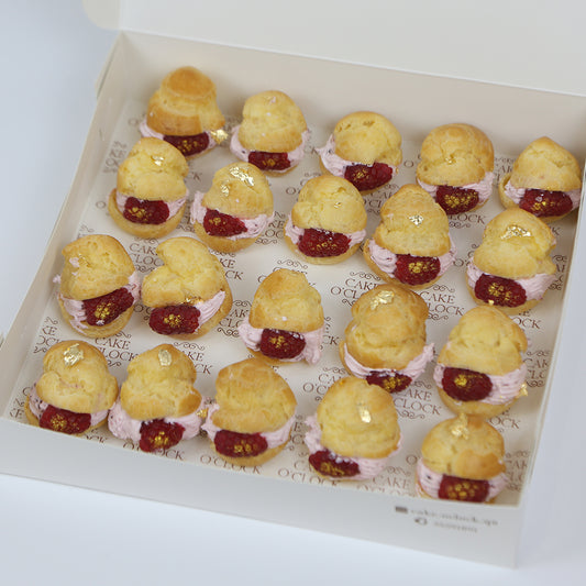 Raspberry Profiteroles